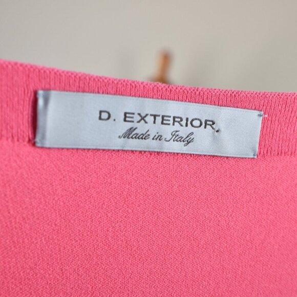 D. Exterior Color Block Stretch Knit Shift Dress - L - Picture 8 of 8